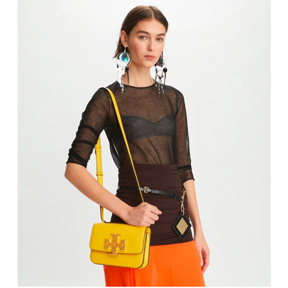 Tory Burch Women's Small Eleanor Leather Shoulder Bag - Lemoncello
