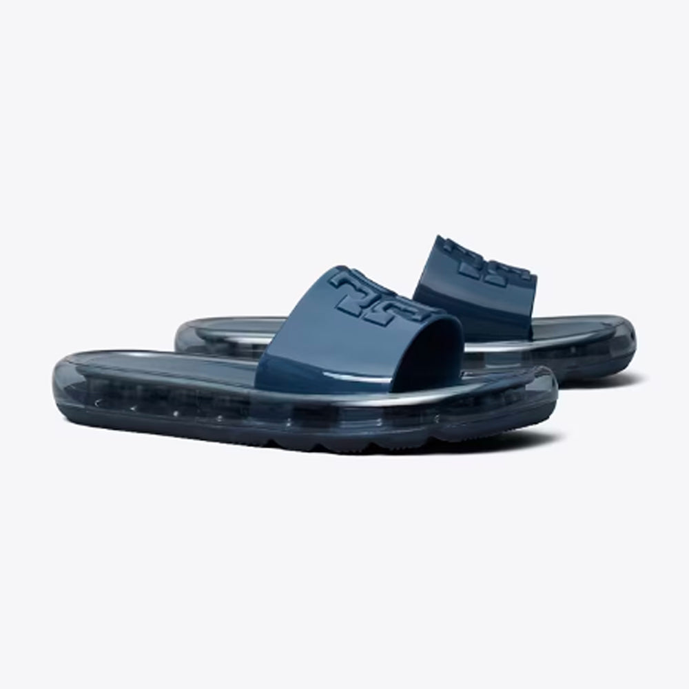 Tory burch logo metallic jelly cheap slide