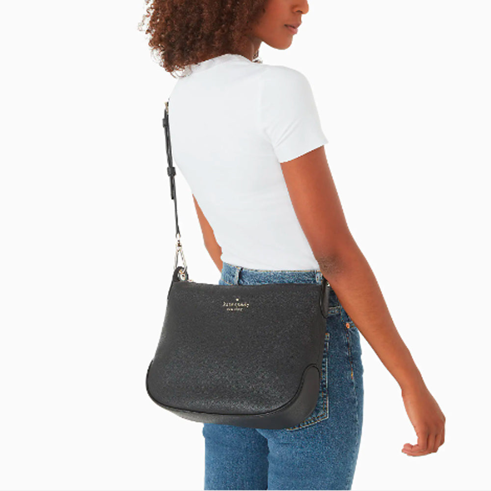 Kate Spade Rosie Leather Crossbody Bag Purse Handbag (BLACK