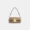 Coach- Morgan Shoulder Bag In Signature Canvas (Silver/Khaki/Pale Lime)