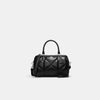 Coach- Rowan Satchel With Puffy Diamond Quilting (Silver/Black)