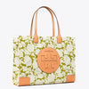 Tory Burch- Ella Printed Tote (Green Bold Flower)