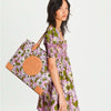 Tory Burch- Ella Printed Tote (Aster Pink Flower)