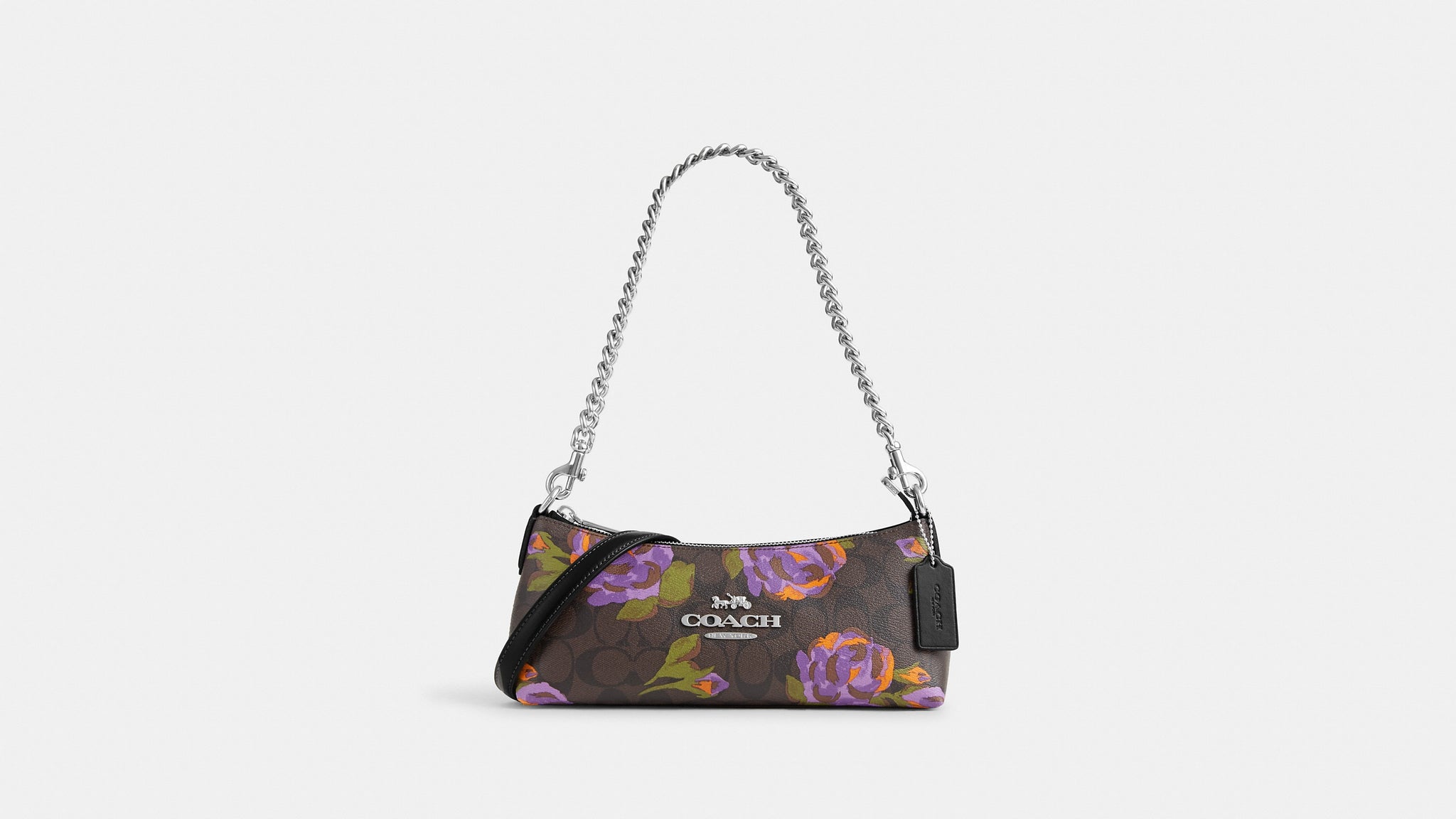 Rose print coach cheap bag