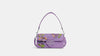 Coach- Morgan Shoulder Bag With Rose Print - Silver/Iris Multi