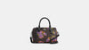 Coach- Rowan Satchel In Signature Canvas With Rose Print - Silver/Brown/Iris Multi