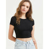 Romwe- Solid Crop Tee