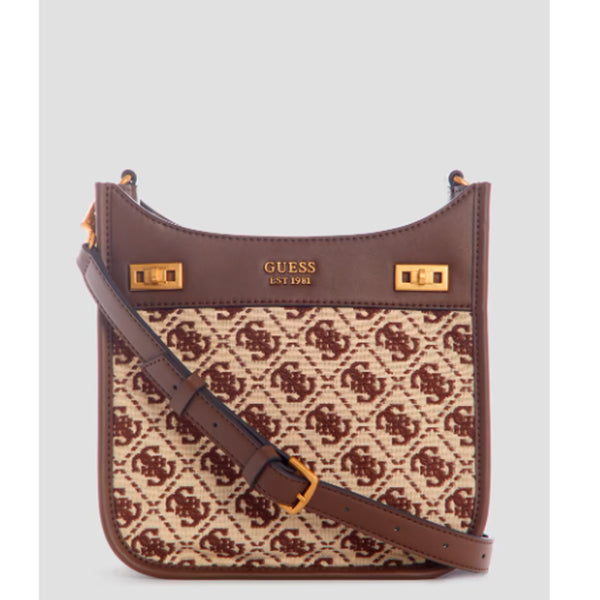 GUESS Katey Jacquard Logo Mini Satchel